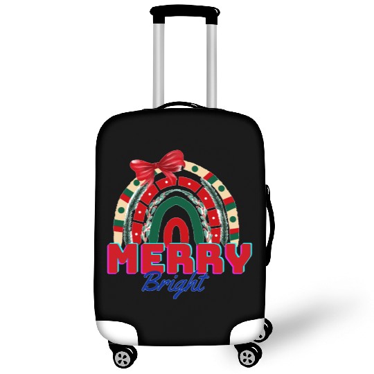 Merry and bright, rainbow art Luggage Covers