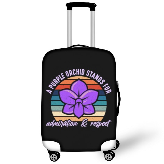 Orchids A Purple Orchid Stands Retro Horticulture Luggage Covers