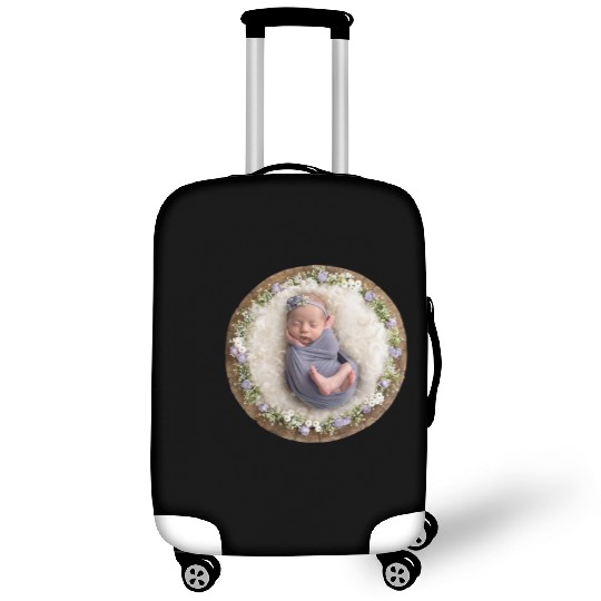 Lavender newborn girl pictures Luggage Covers
