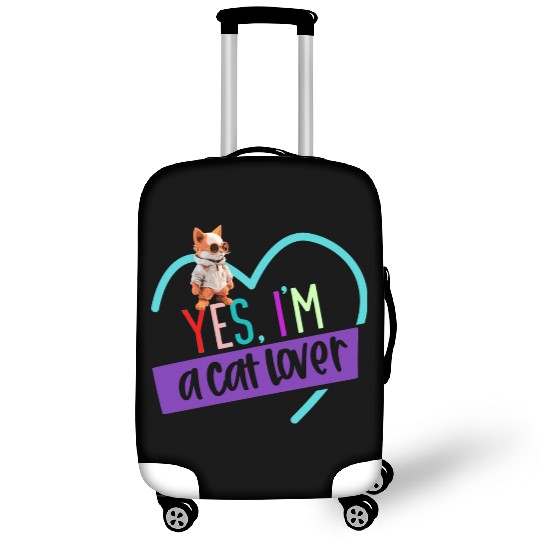 YES, I'M A CAT LOVER, cat, space cat, Pet lovers Luggage Covers