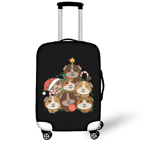 Guinea Pig Christmas Tree Funny Animal Luggage Covers