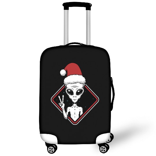Alien Christmas Peace Luggage Covers