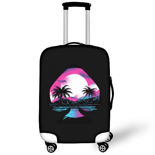 Tropical Synthwave Luggage Covers