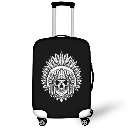 Indigenous Native American Skull Skull Head Luggage Covers