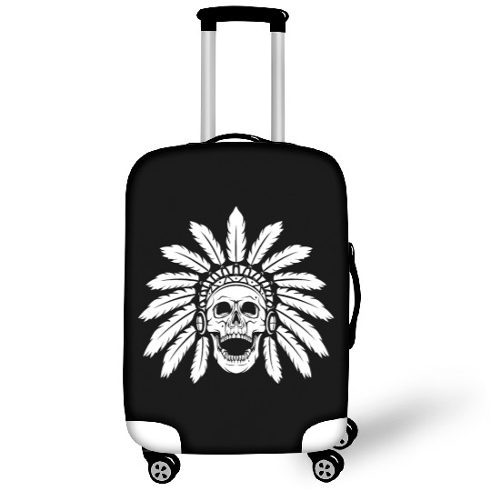 Indigenous Native American Skull Skull Head Luggage Covers