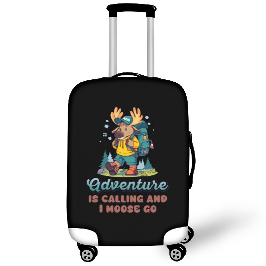 Adventure Is Calling Youth Cute Moose Luggage Covers