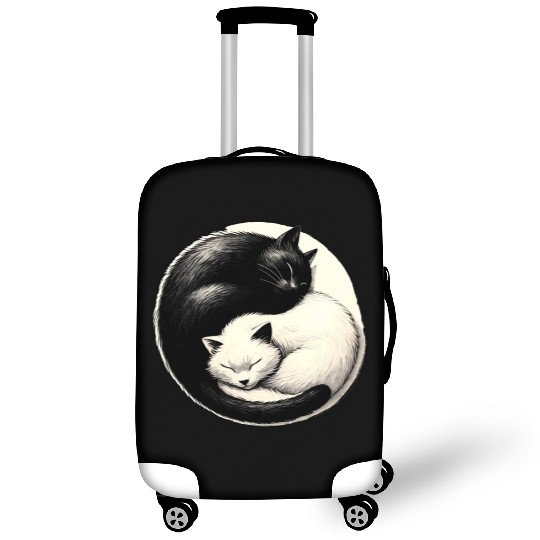 Yin and yang cats sleeping Luggage Covers