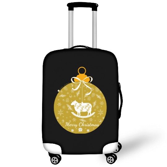 Golden Lamb Christmas Ornament Luggage Covers