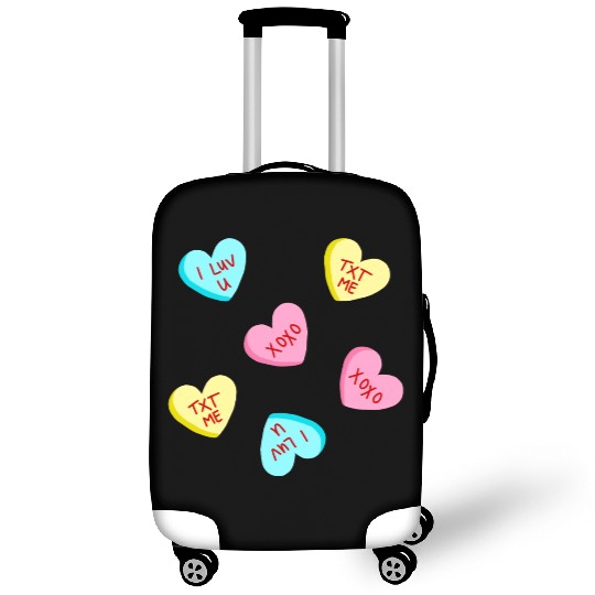 Sweet Candy Hearts Valentines Day Luggage Covers