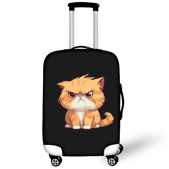 Cat is realy grumpy - A orange grumpy cat Luggage Covers