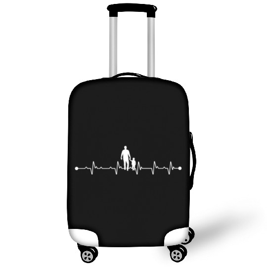 Son and Dad Heartbeat Luggage Covers