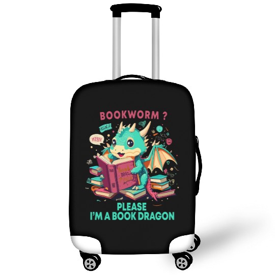 bookworm Please I'm A Book Dragon, Unisex graphic Luggage Covers