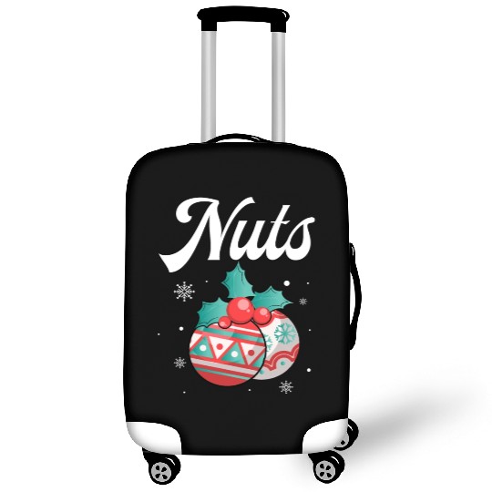 Christmas Nuts Santa Snowflakes Candy Canes Winter Luggage Covers