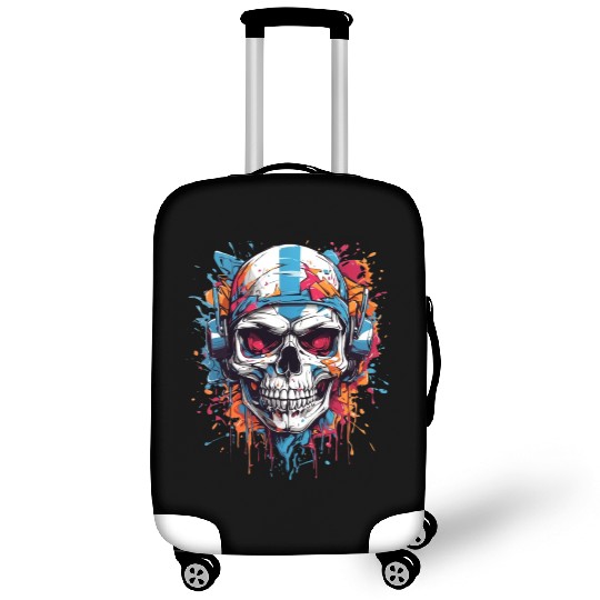 Skull Givin' Raspberry Dk Luggage Covers
