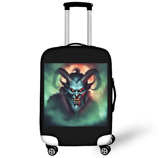 Krampus in Green Fog Luggage Covers