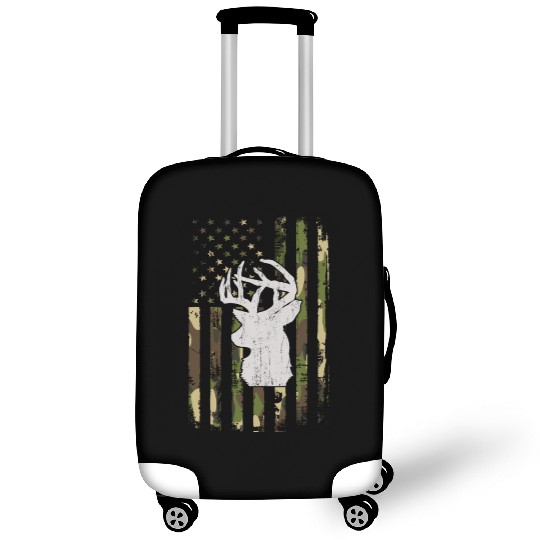 Buck Deer Hunting Camouflage Flag Hunter Luggage Covers