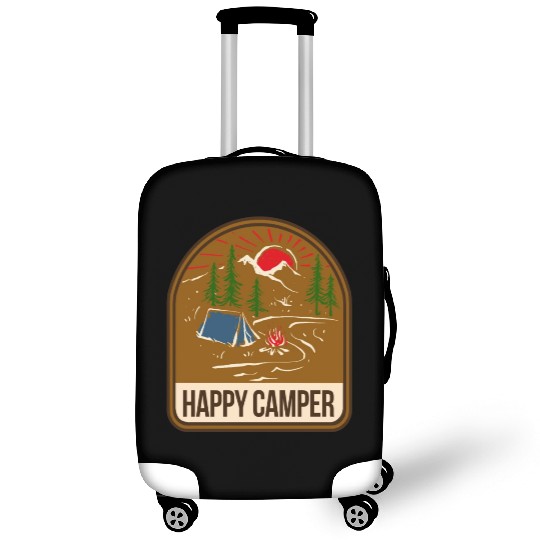 Happy Camper Camping Campfire Tent Luggage Covers