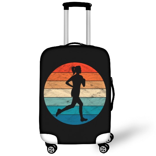 Woman Running Luggage Covers