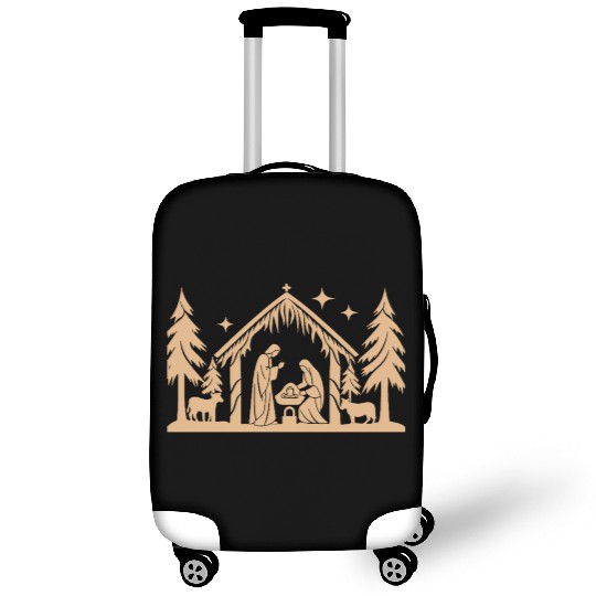 Nativity Scene with Mary Joseph Baby Jesus Luggage Covers