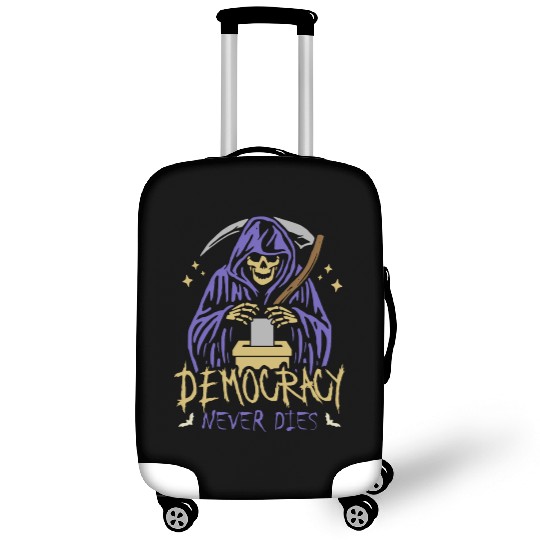 Democracy Never Dies Spooky Halloween Voting Meme Luggage Covers