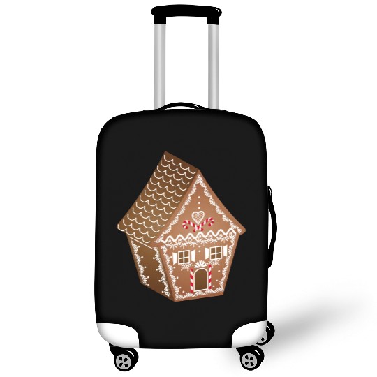 beautifully decorated gingerbread house for XMAS Luggage Covers