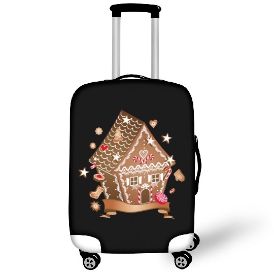 beautifully decorated gingerbread house for XMAS Luggage Covers