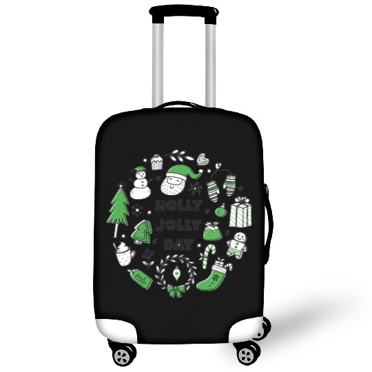 Holly Jolly Day Luggage Covers