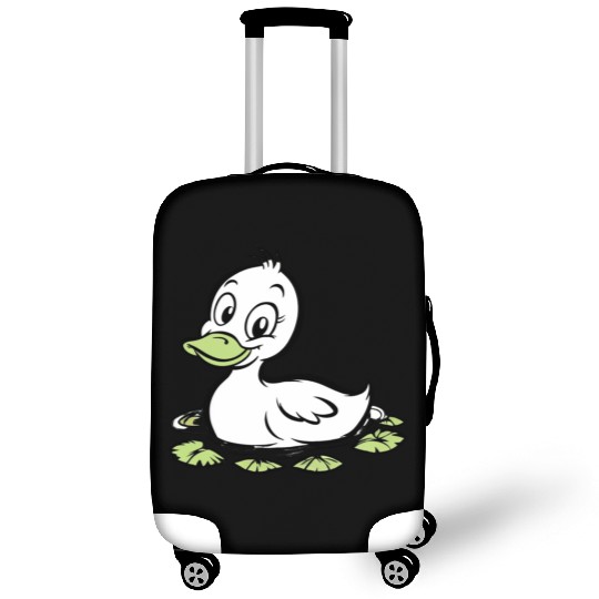 Cute duck swimming in a swamp Luggage Covers