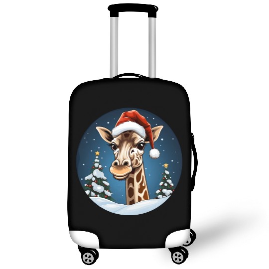 Giraffe Christmas Luggage Covers