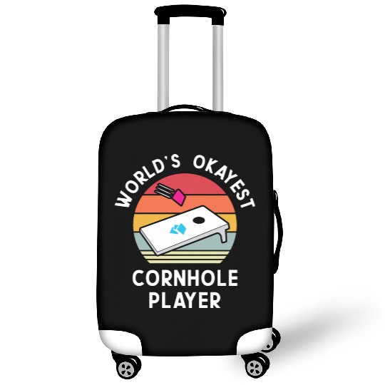 Okayest Cornhole Player Men Women Luggage Covers