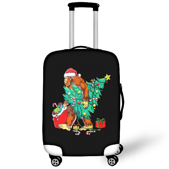Bigfoot Christmas Sasquatch Squad Crew Tree Lights Luggage Covers