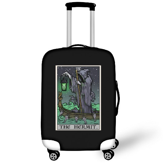 The Hermit Tarot Card Gothic Halloween Grim Reaper Luggage Covers