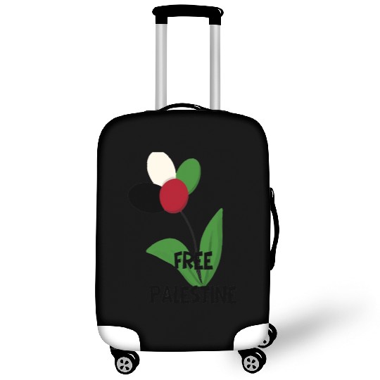 Free Palestine,Flag-colored rose ,watermelon color Luggage Covers