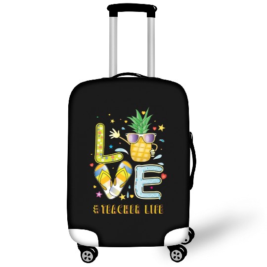 Teacher Life Pineapple Sunglasses Flip Flop Luggage Covers