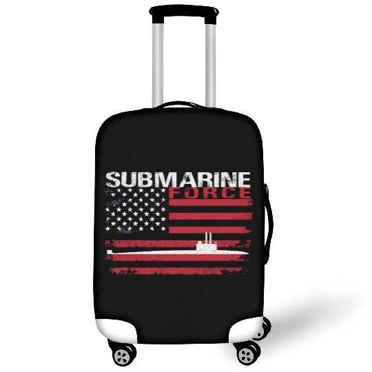 Submarine Force Usa Flag White Stars Luggage Covers