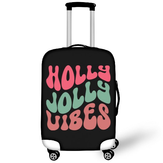 Holly jolly vibes, Xmas Quotes, Christmas Gifts Luggage Covers