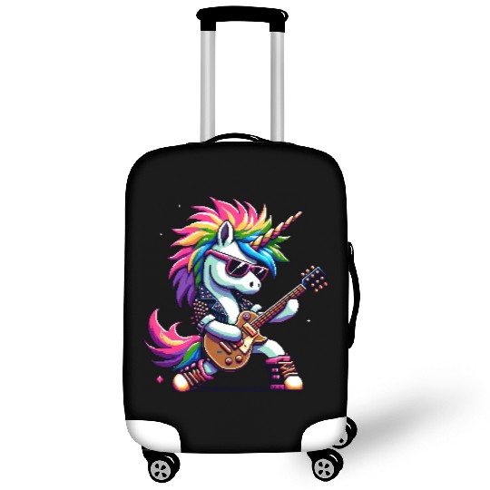 Pixel Punk Rock Unicorn Luggage Covers