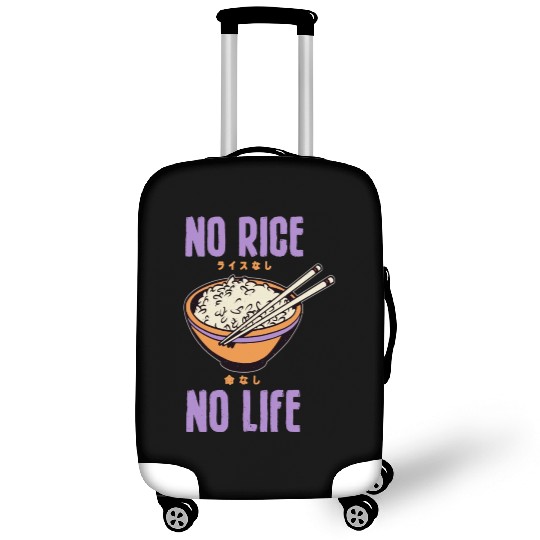 No Rice No Life Asian Food Lover Japanese Cuisine Luggage Covers