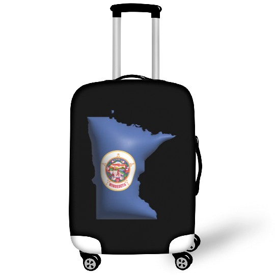 Minnesota - 3D Flag Map Luggage Covers