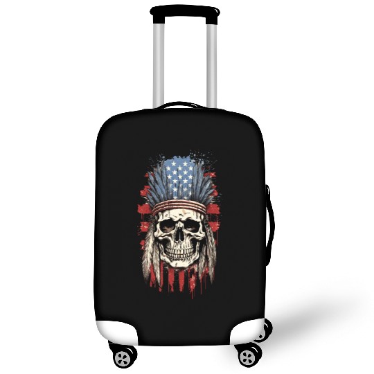 Skull Indian Chief Native American USA Luggage Covers