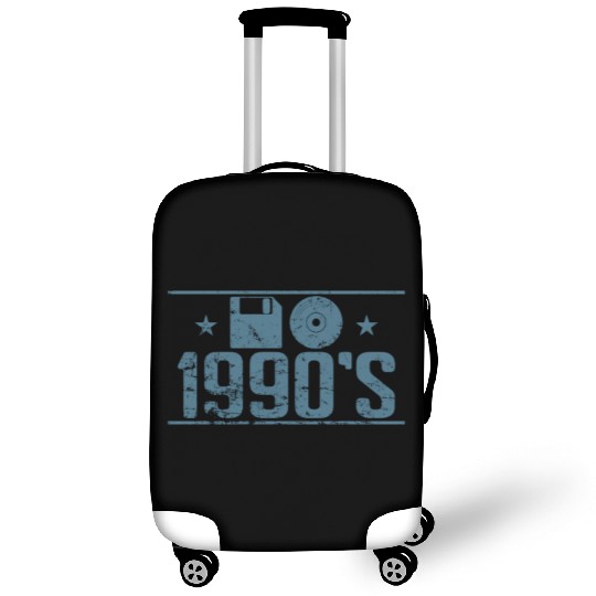 Floppy Disk and CD 1990's Retro Memory Module Luggage Covers