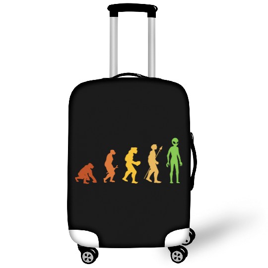Alien Funny Human Evolution Growth Theory Retro Luggage Covers