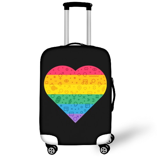 Rainbow Heart Luggage Covers