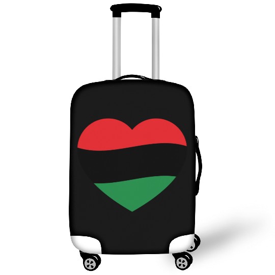 Pan African Flag Love Heart Luggage Covers