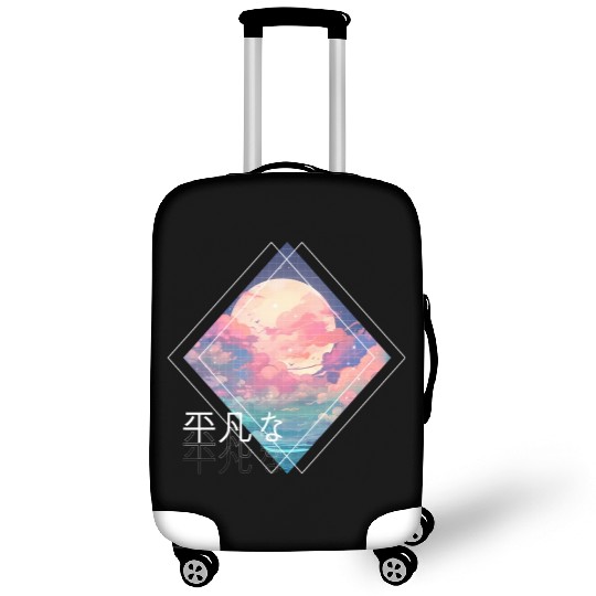 Sky Full Moon Clouds Kawaii Lofi Japanese Anime Ae Luggage Covers