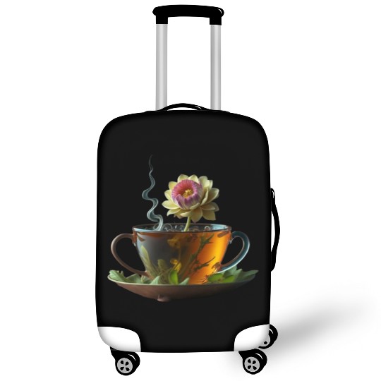 cup of green tea Luggage Covers