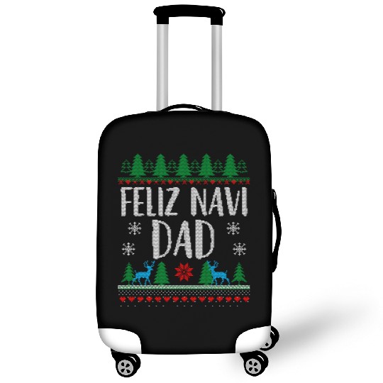 Feliz NAVIDad Funny Holiday Ugly Christmas Themed Luggage Covers