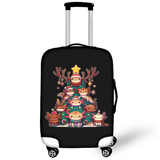 Axolotl Christmas Tree Merry Christmas Luggage Covers