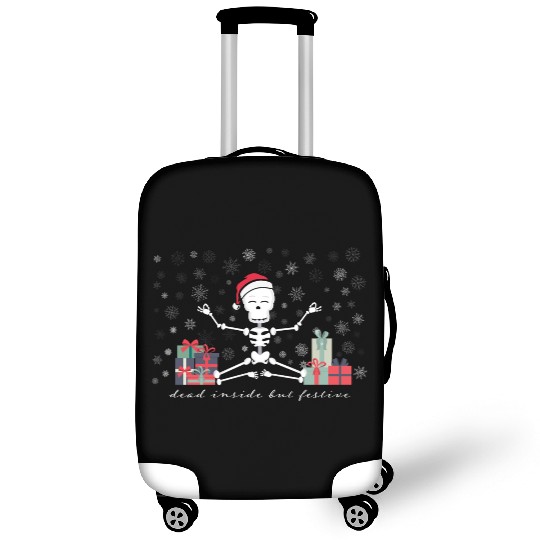 Dead Inside but Festive Luggage Covers