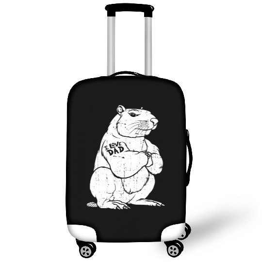 Capybara Biceps Tattoo I Love Dad Luggage Covers